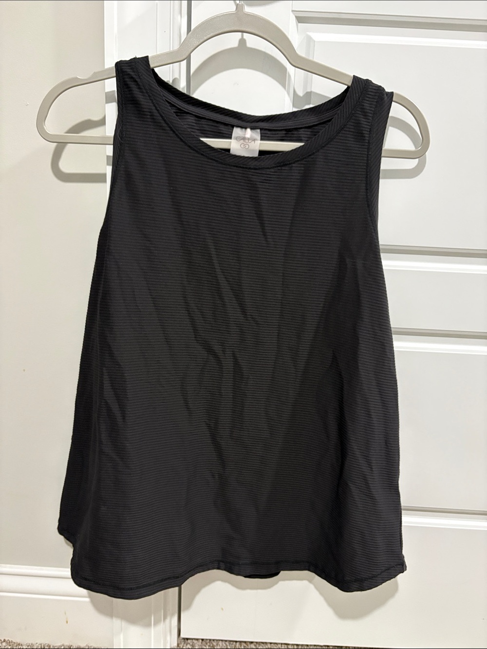 CALIA by Carrie Underwood Black Ribbed Sleeveless Tank
